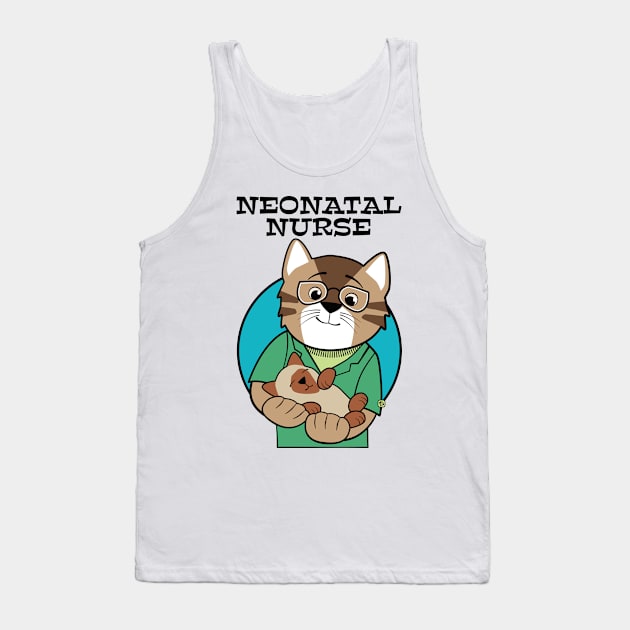 Neonatal Nurse Cat and Kitten Tank Top by Sue Cervenka